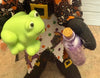 Witchy Gnome: 15" Halloween Decor with Spiders & Potion