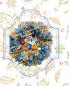 Blue Pumpkin Wreath